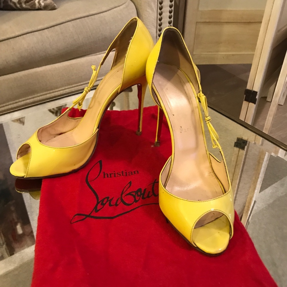 Canary yellow Christian Louboutin sandal
